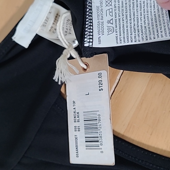 DIESEL Bengala Rayon Top Black Lg NWT - Picture 9 of 10